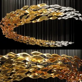 Glass waves chandelier